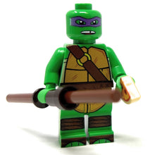 Load image into Gallery viewer, Donny Purple Fighter Turtle - Custom Minifig made using LEGO parts