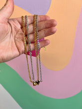 Load image into Gallery viewer, Thick chain heart necklace
