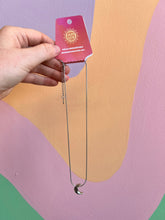 Load image into Gallery viewer, Silver Moon Charm Necklace