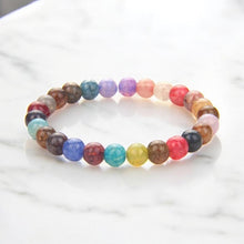 Load image into Gallery viewer, Color Therapy 7-Color Cracked Agate Crystal Bracelet