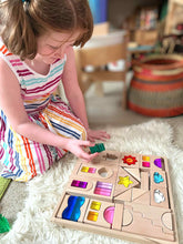 Load image into Gallery viewer, **Pre-order (Ships in 2-3 Weeks)**45-Piece Dreamlight Village Lucite Block Set with Wooden Tray