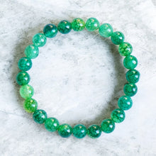 Load image into Gallery viewer, Green Weathered Agate Crystal Bracelet Stone Handmade