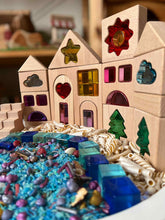 Load image into Gallery viewer, **Pre-order (Ships in 2-3 Weeks)**45-Piece Dreamlight Village Lucite Block Set with Wooden Tray
