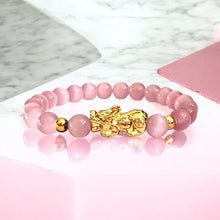 Load image into Gallery viewer, Pink Cat Eye Pixiu Bracelet
