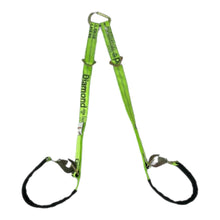 Load image into Gallery viewer, 2" x 56" Tow V-Bridle Strap w/ Twisted Snap Hooks &amp; D-Rings | DiamondWeave™
