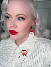 Load image into Gallery viewer, Starry Eyed Santa Brooch by 50&#39;s Vintage Dame x Lipstick &amp; Chrome