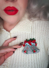 Load image into Gallery viewer, Silver Bells Brooch Lipstick &amp; Chrome