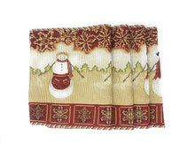 Load image into Gallery viewer, Tache Mr. &amp; Mrs. Snowman Couple Woven Tapestry Placemat Set of 4 (10323PM)