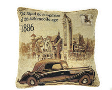 Load image into Gallery viewer, Tache Drive Benz into Town Big Ben London Postcard Vintage Throw Pillow Cover (16543)
