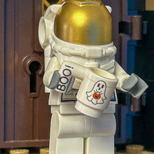 Load image into Gallery viewer, Boo! Ghost w/ Pumpkin Mug for Minifigs made using LEGO part