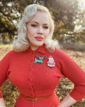 Load image into Gallery viewer, Fawna Fir Top Leaping Reindeer Brooch by Johanna Parker x Lipstick &amp; Chrome