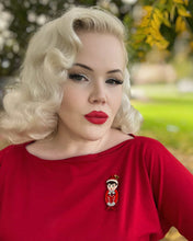 Load image into Gallery viewer, Merry Mischief Brooch by 50's Vintage Dame x Lipstick &amp; Chrome