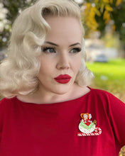 Load image into Gallery viewer, Sleigh All Day Brooch by 50&#39;s Vintage Dame x Lipstick &amp; Chrome