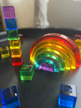 Load image into Gallery viewer, **Pre-order (Ships in 1-2 Weeks)**6-Piece Small Crystal Clear Rainbow Lucite Blocks – High Transparency Acrylic