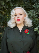 Load image into Gallery viewer, Enamel Poinsettia Statement Brooch by Lipstick &amp; Chrome