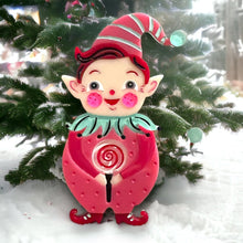 Load image into Gallery viewer, PINK North Pole Apprentice Brooch Johanna Parker x Lipstick &amp; Chrome