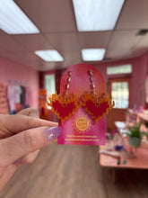 Load image into Gallery viewer, Fire Heart Emoji Acrylic Earrings
