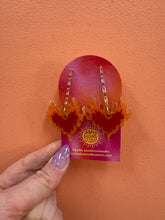 Load image into Gallery viewer, Fire Heart Emoji Acrylic Earrings