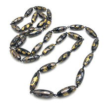 Load image into Gallery viewer, Pewter &amp; Gold Oval Painter Opera Necklace