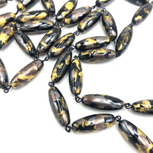 Load image into Gallery viewer, Pewter &amp; Gold Oval Painter Opera Necklace