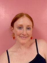 Load image into Gallery viewer, Fire Heart Emoji Acrylic Earrings