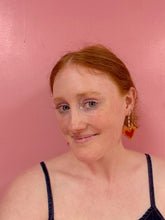 Load image into Gallery viewer, Fire Heart Emoji Acrylic Earrings