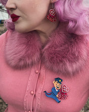 Load image into Gallery viewer, Valentine's Happy Mail Earrings by 50's Vintage Dame x Lipstick &amp; Chrome