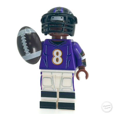 #8 QB Ravens Football Player Minifig