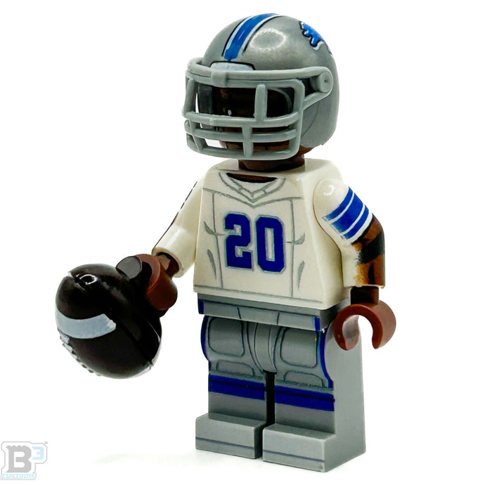 #20 RB Barry Detroit Lions Football Player Minifig - B3 Customs