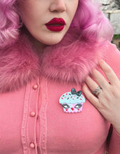 Load image into Gallery viewer, Cupcake Cutie Brooch by Miss Fluff x Lipstick &amp; Chrome