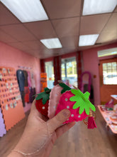 Load image into Gallery viewer, Strawberry Tassle Keychain