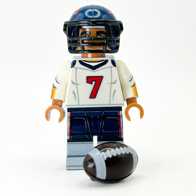 #7 QB Houston Football Player Minifig made using LEGO parts - B3 Customs