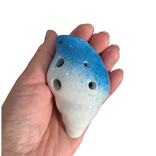 Load image into Gallery viewer, Handcrafted Sky Seashell Ceramic Ocarina – Musical Instrument