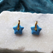 Load image into Gallery viewer, Titanium Puffy Star Earrings