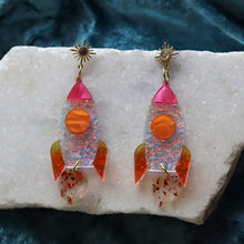 Load image into Gallery viewer, Blasting Off Into the Sunset Acrylic Earrings