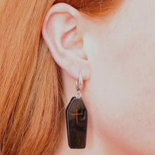 Load image into Gallery viewer, Killer Style Coffin Dangle Earrings