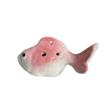Load image into Gallery viewer, Ceramic Goldfish Ocarina Ocean Pink
