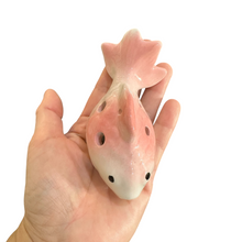 Load image into Gallery viewer, Ceramic Goldfish Ocarina Ocean Pink