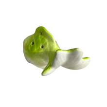 Load image into Gallery viewer, Ceramic Goldfish Ocarina Ocean Lime Green