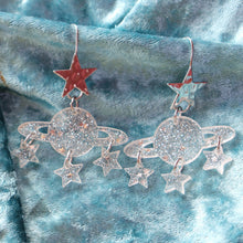 Load image into Gallery viewer, Interstellar Planet Dangle Earrings