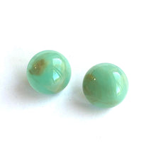 Load image into Gallery viewer, Sage Green &amp; Gold Metallic Marbled Retro Button Studs