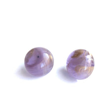 Load image into Gallery viewer, Purple &amp; Gold Metallic Marbled Retro Button Studs