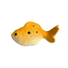Load image into Gallery viewer, Ceramic Goldfish Ocarina Ocean Orange