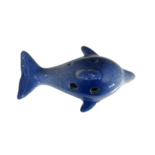 Load image into Gallery viewer, Ceramic Dolphin Ocarina Ocean Blue