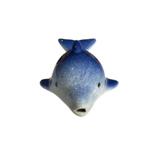 Load image into Gallery viewer, Ceramic Dolphin Ocarina Ocean Blue