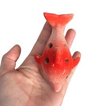 Load image into Gallery viewer, Ceramic Dolphin Ocarina Red