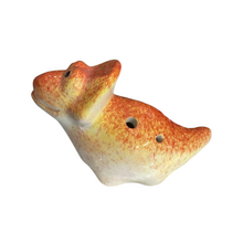 Load image into Gallery viewer, Ceramic Dinosaur Ocarina Orange