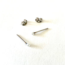 Load image into Gallery viewer, Pitted Pearl Micro Stud Earrings