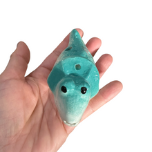 Load image into Gallery viewer, Ceramic Dinosaur Ocarina Teal