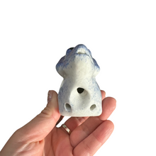 Load image into Gallery viewer, ceramic-dinosaur-ocarina-navy